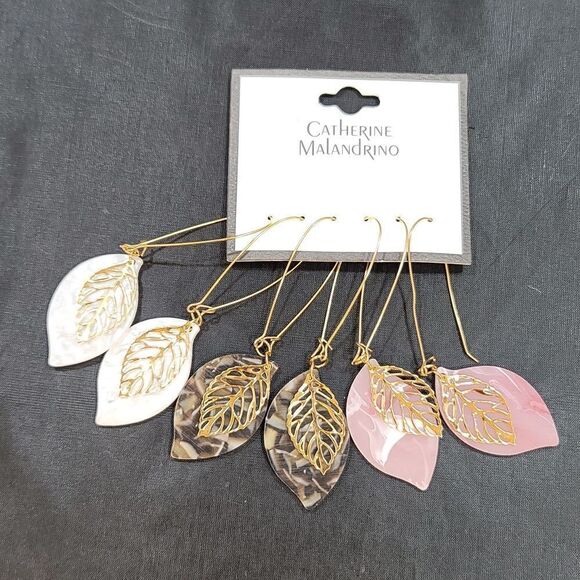 BRAND NEW CATHERINE MALANDRINO 3-PACK EARRINGS  PAIRED ON KIDNEY WIRES - Picture 7 of 10